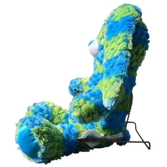 Build A Bear Plush Stuffed Bunny Rabbit Blue Green Stripes Support Pet Toy - Picture 5 of 16